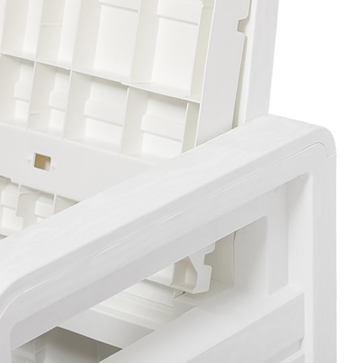 Toomax Foreverspring Deck Patio Garden Storage Box Chest Bench, 70 Gallon White - VMInnovations