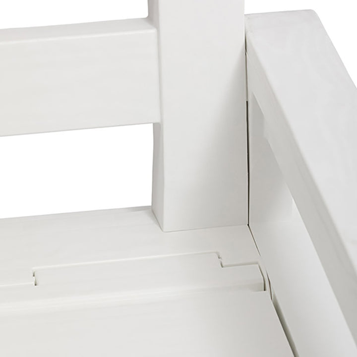 Toomax Foreverspring Deck Patio Garden Storage Box Chest Bench, 70 Gallon White - VMInnovations