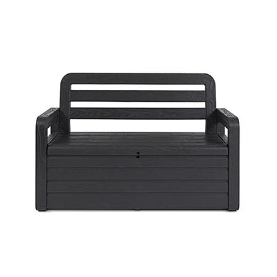 Toomax Foreverspring 70 Gallon Deck Storage Box Chest Bench, Dark Gray (Used) - VMInnovations