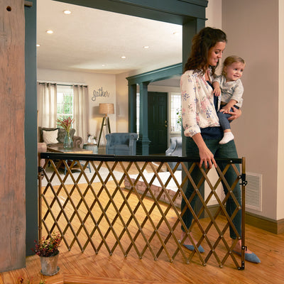 Evenflo Easy Walk Thru Baby/Pet Safety Gate, Farmhouse Collection (Open Box) - VMInnovations