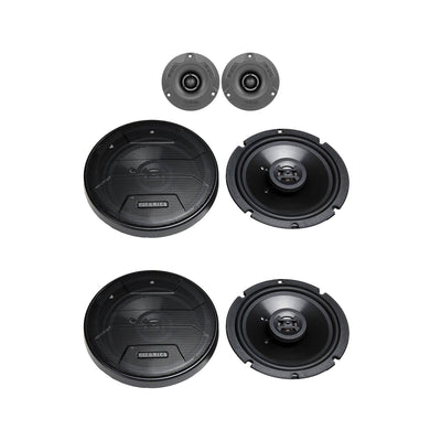 DS18 240 Watt Aluminum Bullet Tweeter Pair Bundle with 2 Pairs of 300W Speakers