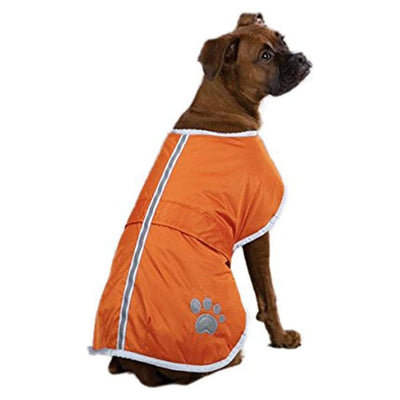 Zack & Zoey Extra Large Polyester Reversible Reflective Dog Coat Cover, Orange