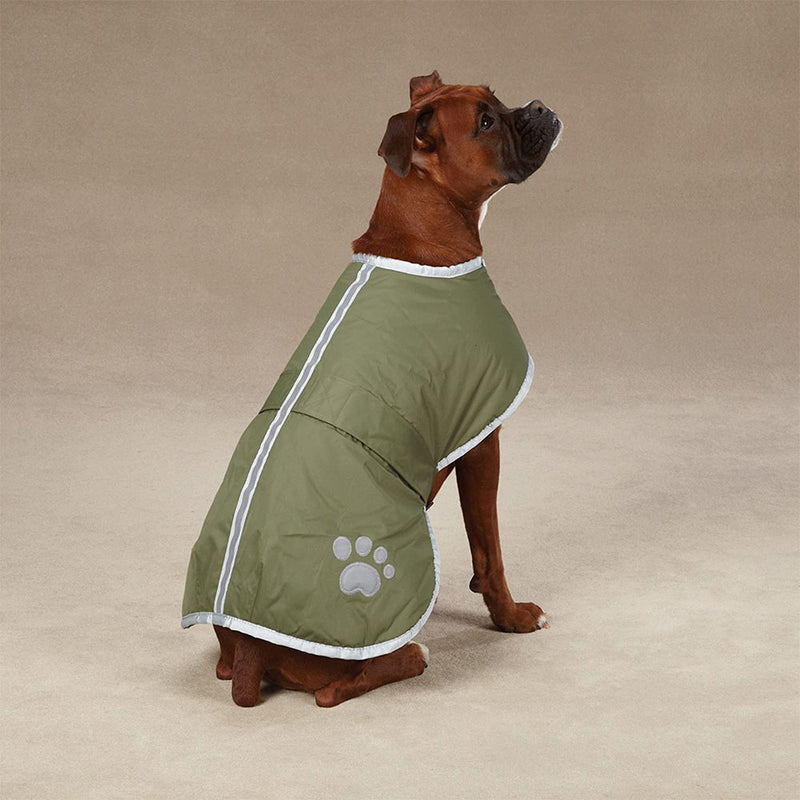 Zack & Zoey Extra Large Polyester Reversible Reflective Dog Coat Cover, Chive