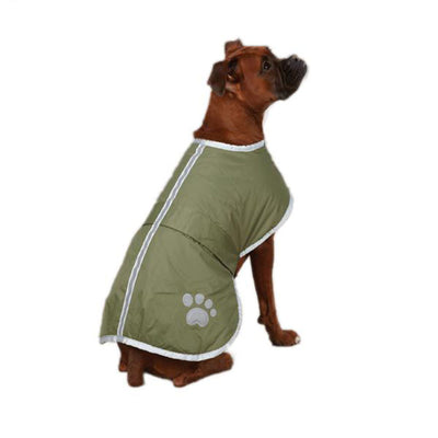 Zack & Zoey Extra Large Polyester Reversible Reflective Dog Coat Cover, Chive