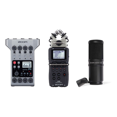 Zoom P4 & H5 Portable Interchangeable Digital Audio Recorder Set with Microphone