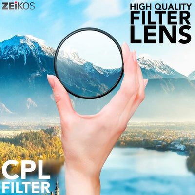 Zeikos Professional 72 Millimeter Multi Coated Glass 3 Piece Camera Filter Kit - VMInnovations