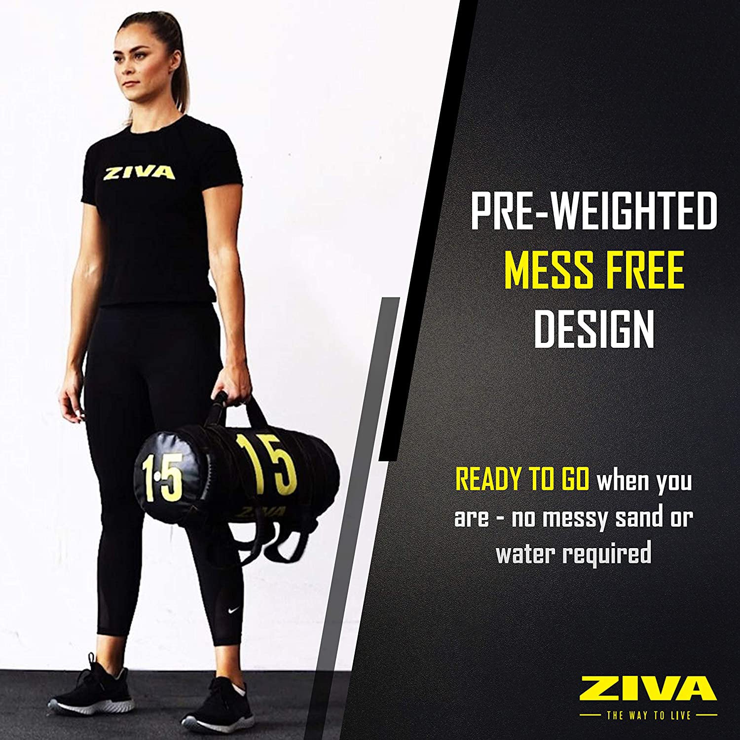 ZIVA 25 Pounds Commercial Grade High Performance Training Power Core Sandbag - VMInnovations