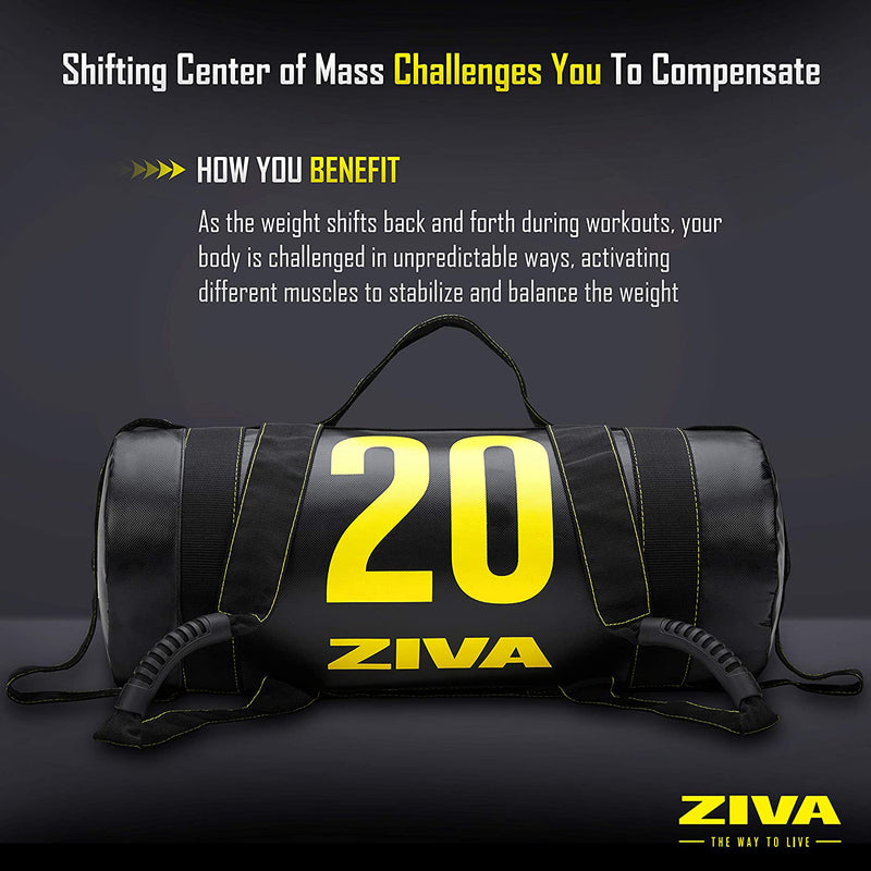 ZIVA 20 Pounds Commercial Grade High Performance Training Power Core Sandbag