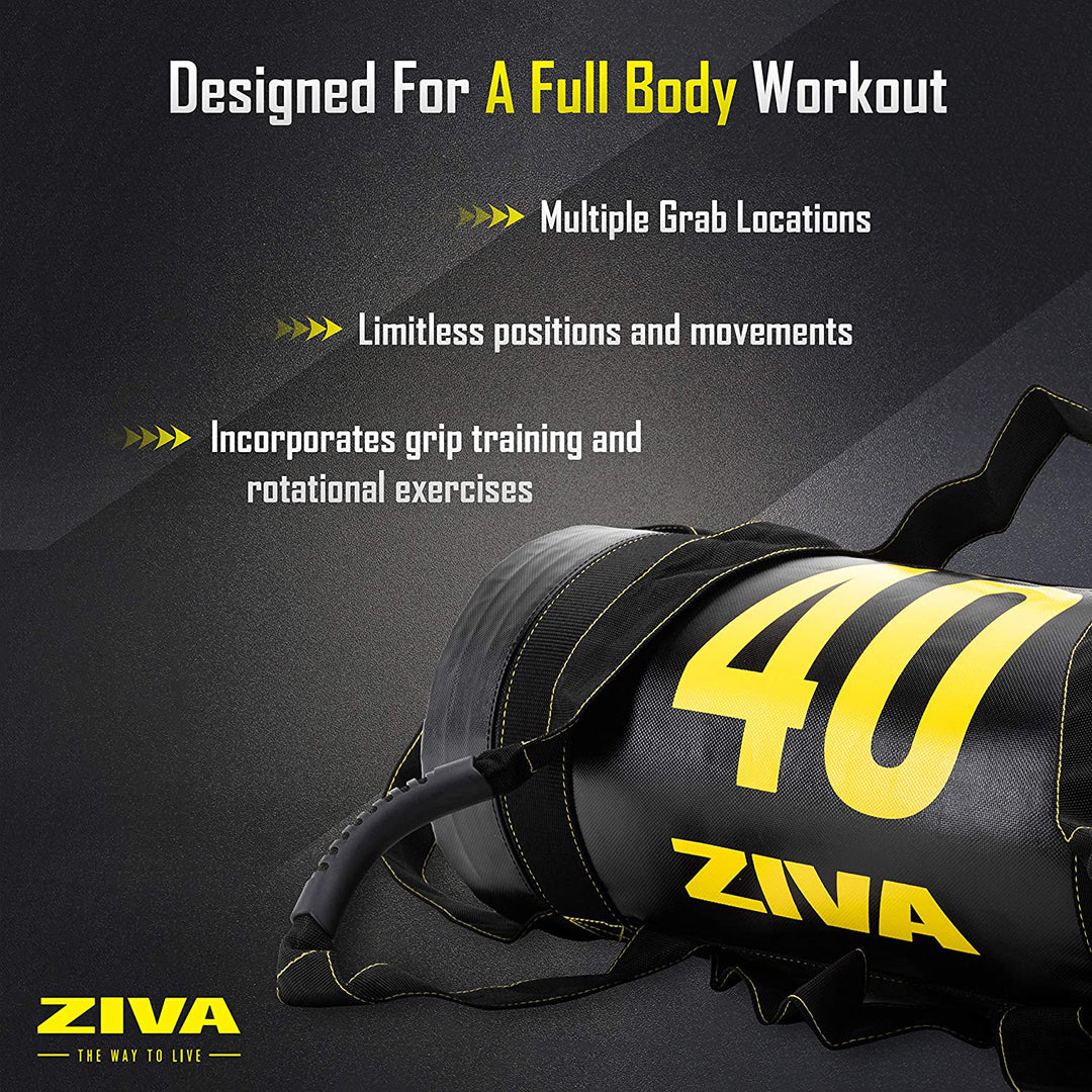 ZIVA 25 Pounds Commercial Grade High Performance Training Power Core Sandbag