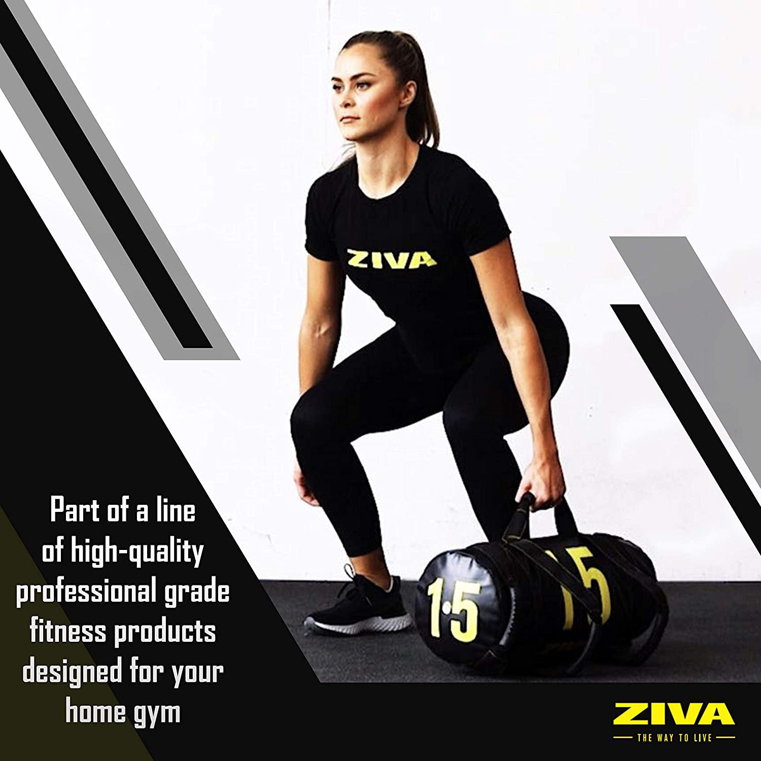 ZIVA 25 Pounds Commercial Grade High Performance Training Power Core Sandbag - VMInnovations