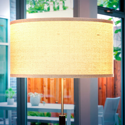 Brightech Carter Mid Century 65" Standing Pole LED Floor Lamp, Wood (Open Box) - VMInnovations
