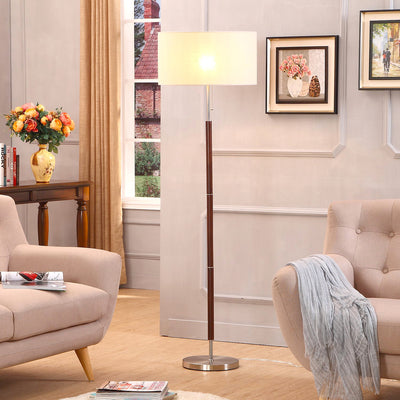 Brightech Carter Mid Century 65" Standing Pole LED Floor Lamp, Wood (Open Box) - VMInnovations