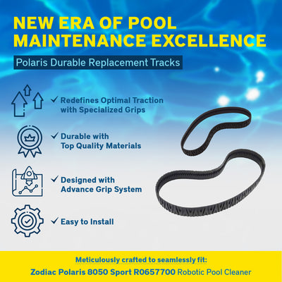 Zodiac Durable Replacement Track for Robotic Pool Cleaner (Set of 2) (Open Box) - VMInnovations