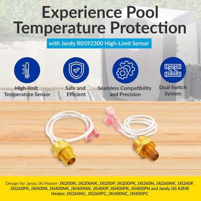 Jandy High Limit Temperature Sensor for Models JXI 260 & 400 Heaters, (Open Box)