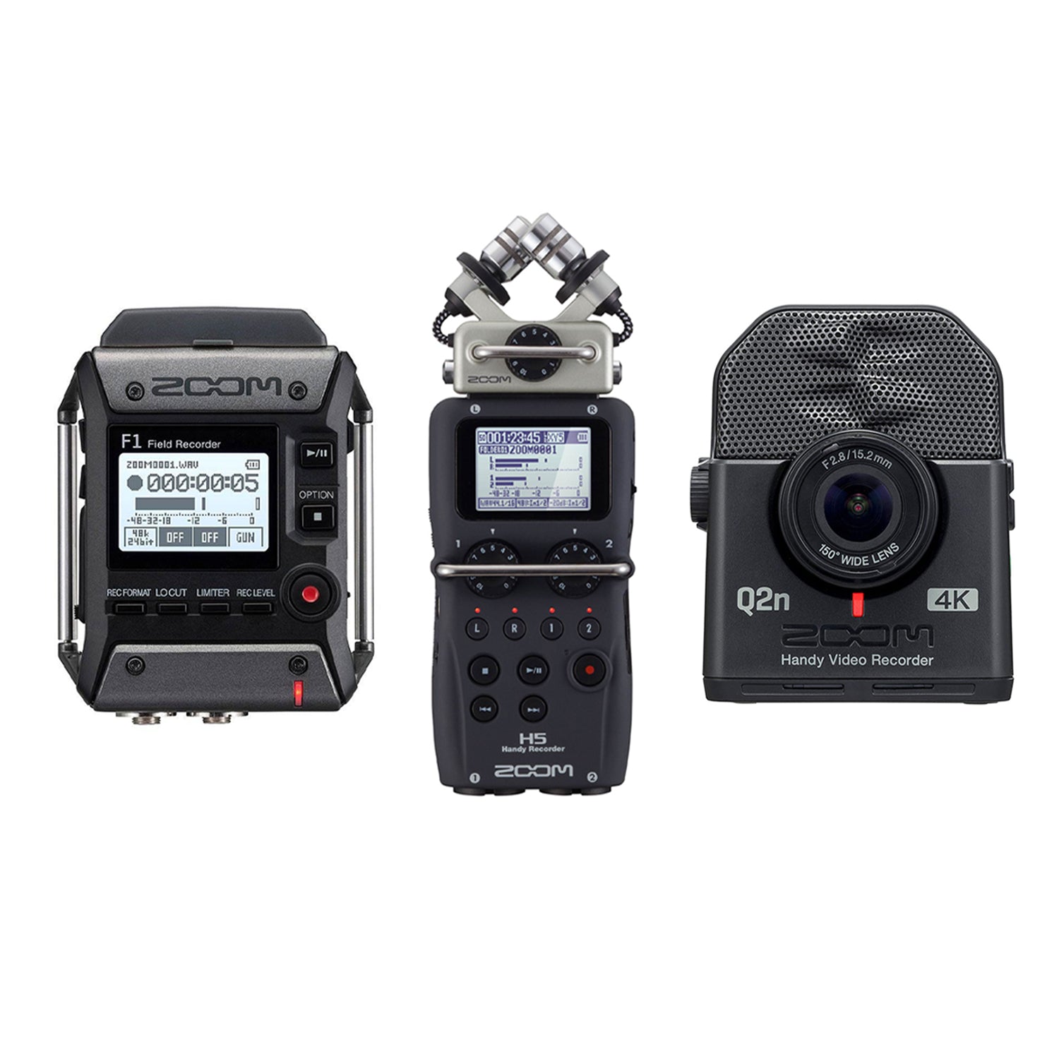 Zoom Digital Audio Recorder Set with Q2N4K Compact Handy Recorder & 4K Camera
