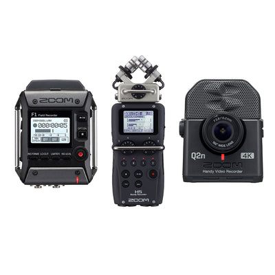 Zoom Digital Audio Recorder Set with Q2N4K Compact Handy Recorder & 4K Camera