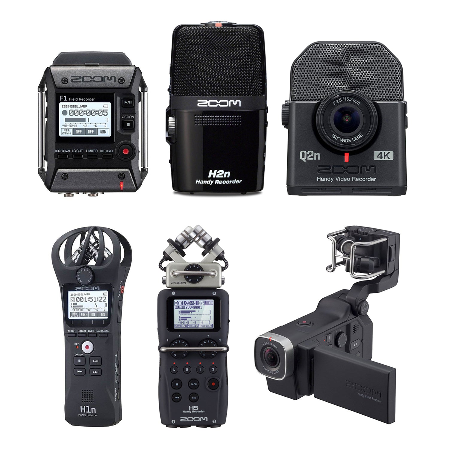 Zoom Digital Audio Recorder Set w/ Mic, Q2N4K 4K Cam, & ZQ8 Professional Camera