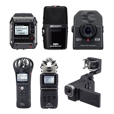 Zoom Digital Audio Recorder Set w/ Mic, Q2N4K 4K Cam, & ZQ8 Professional Camera