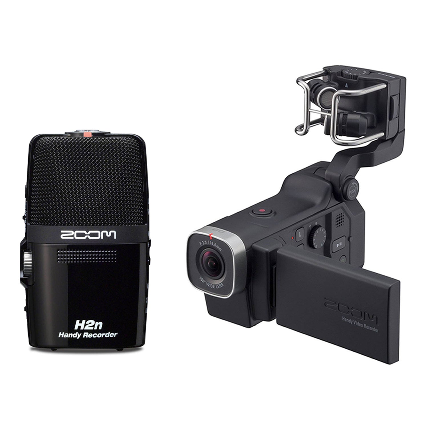 Zoom Q8 Video Professional Camera & H2N Portable 4 Track Digital Audio Recorder