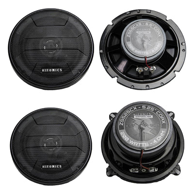 Hifonics Zeus Coaxial Speakers 6.5" 300W Shallow Mount, Pair & 5.25" 200W, Pair