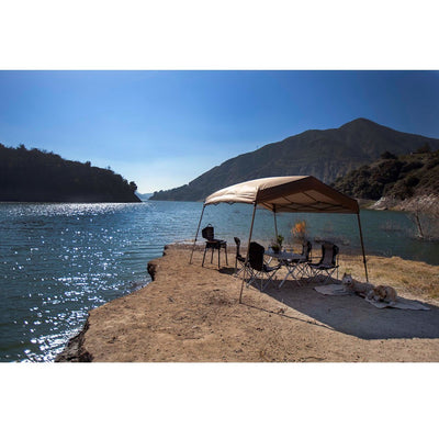 Z-Shade 12 x 14 Foot Outdoor Shade Canopy and Wrap-Around Leg Weight Bags, Tan - VMInnovations