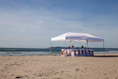 Z-Shade Venture 20x10 Foot Lawn & Event Pop Up Canopy Tent, White (For Parts)