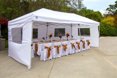 Z-Shade Venture 20x10 Foot Lawn & Event Pop Up Canopy Tent, White (For Parts)