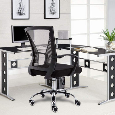 Modern Home Zuna Ergonomic Nylon Rolling Chair, Black (Used) - VMInnovations