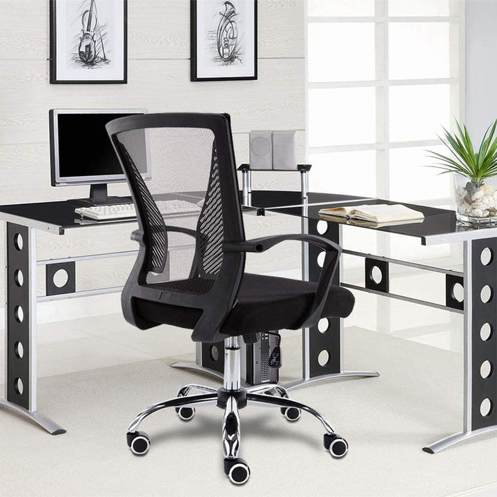 Modern Home Zuna Ergonomic Nylon Rolling Chair, Black (Used)