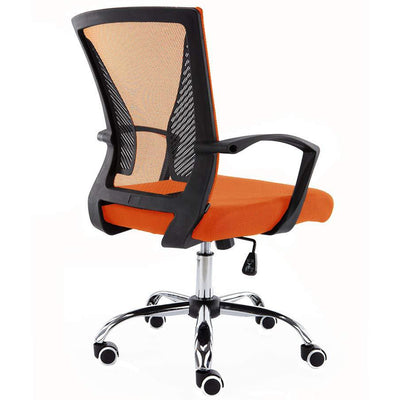 Modern Home Zuna Ergonomic Mesh Back Office Desk Rolling Chair, Black & Orange