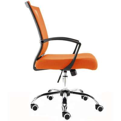 Modern Home Zuna Ergonomic Mesh Back Office Desk Rolling Chair, Black & Orange