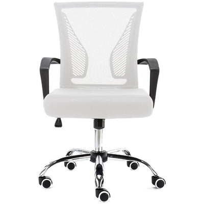 Modern Home Zuna Ergonomic Mesh Back Office Desk Rolling Chair, Black & White