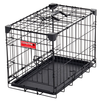 Lucky Dog 2 Door Dog Training Kennel w/ Leak Proof Pan, Extra Small (Open Box)