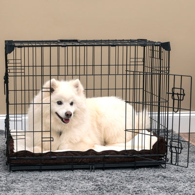 Lucky Dog 2 Door Dog Training Kennel w/ Leak Proof Removable Pan & Mat, Medium