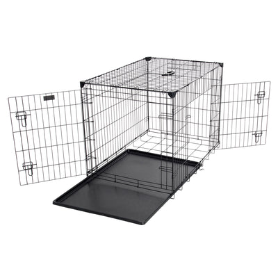 Lucky Dog 2 Door Training Kennel w/ Removable Pan & Mat, Large (Open Box)