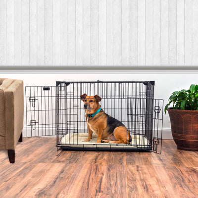 Lucky Dog 2 Door Training Kennel w/ Removable Pan & Mat, Large (Open Box)