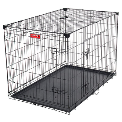 Lucky Dog 2 Door Dog Kennel w/ Leak Proof Removable Pan, Extra Large (Open Box)