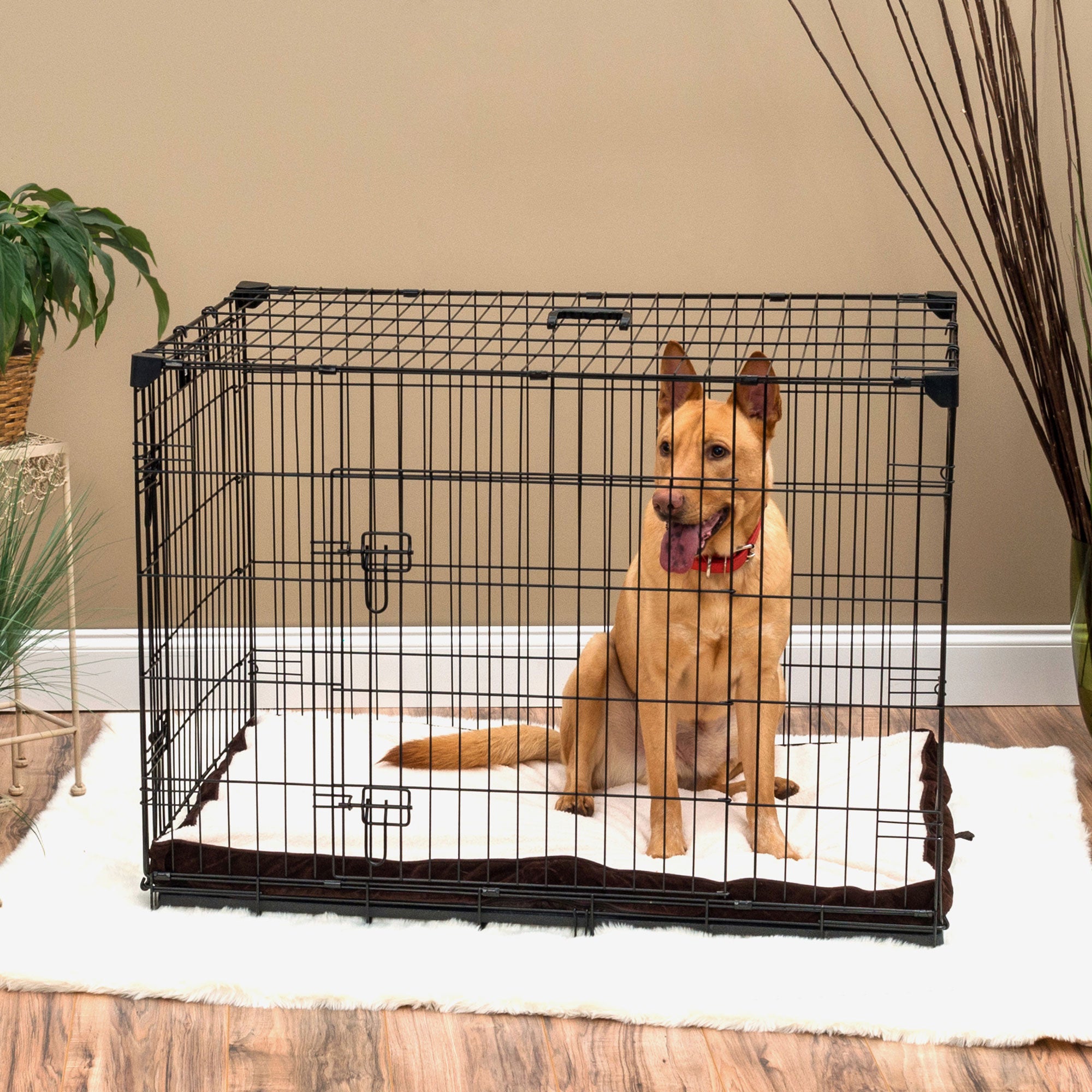 Lucky Dog 2 Door Dog Kennel w/ Leak Proof Removable Pan, Extra Large (Open Box)