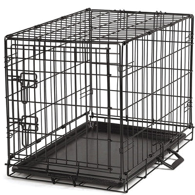 ProSelect Easy Foldable Pop Up Secure Durable Wire Pet Dog Crate, Small, Black