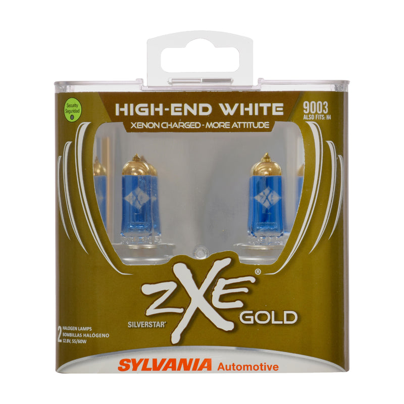 Sylvania 9003SZ.PB2 SilverStar zXe GOLD 9003 Halogen Fog Light Bulbs (2 Pack)