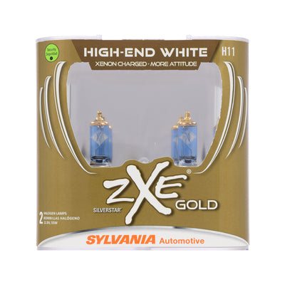 Sylvania H11SZG.PB2 SilverStar zXe GOLD H11 Halogen Fog Light Bulbs (2 Pack)