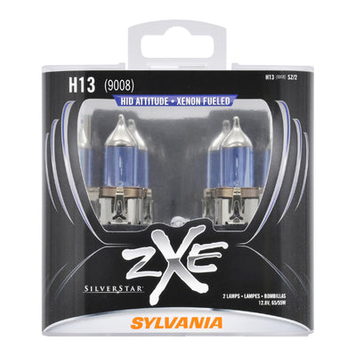 Sylvania H13 SilverStar zXe High Performance Halogen Fog Headlight Bulbs, White