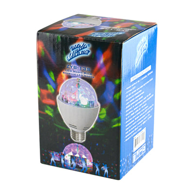 AudioPipe Zebra Sound LED 5 Volt 1W DC Motor Magic Disco Light Bulb (2 Pack)