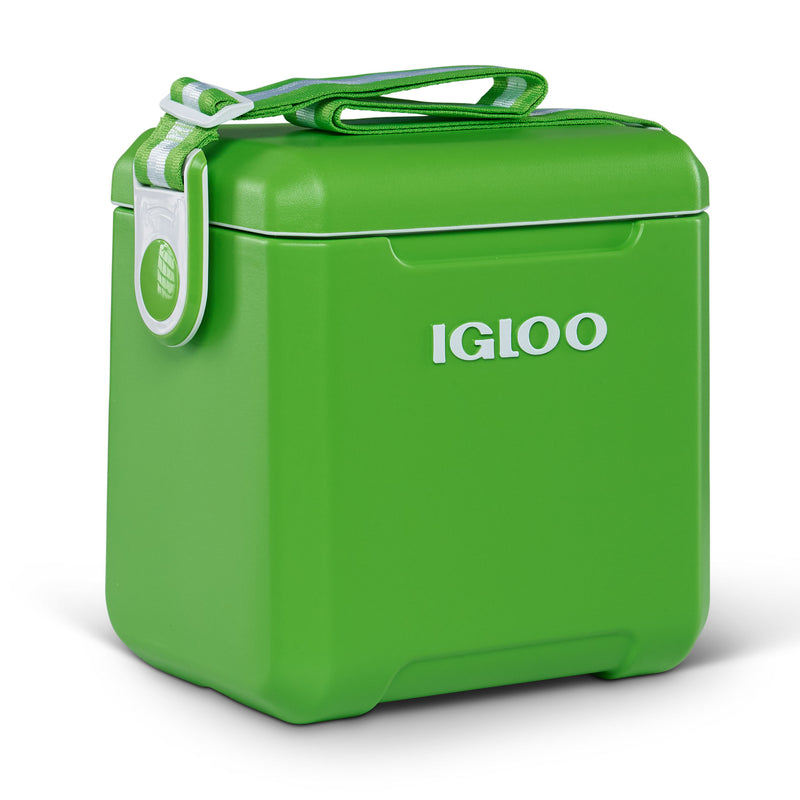 Igloo Tagalong 11 Qt Insulated Ice Drink Cooler with Body Shoulder Strap, Green