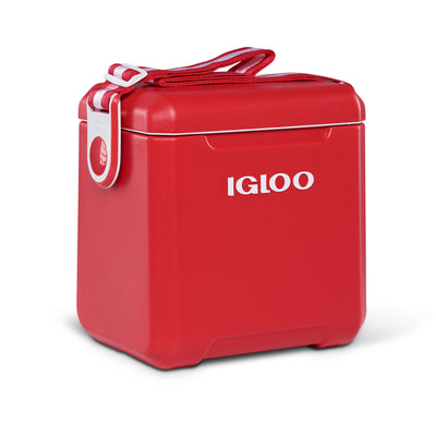 Igloo Tagalong 11 Quart Insulated Ice Drink Cooler with Body Shoulder Strap, Red