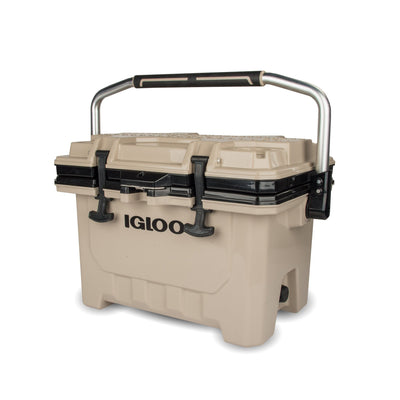 Igloo 00049857 IMX 24 Qt. Heavy Duty Injected Molded Construction Cooler, Tan - VMInnovations