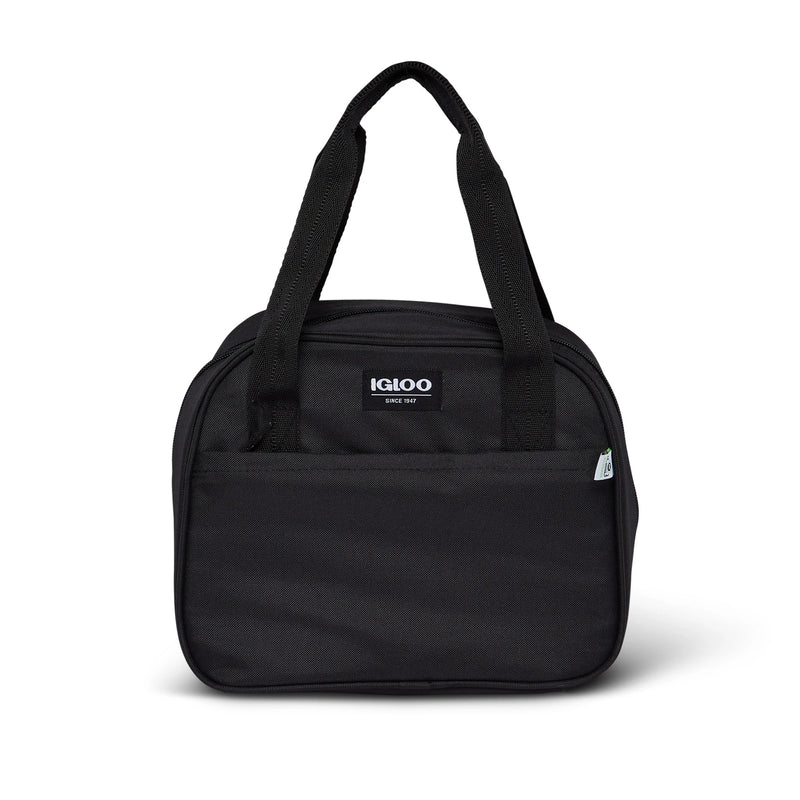 Igloo REPREVE Insulated 12 Can Soft Lily Lunch Bag Cooler with Handles, Black