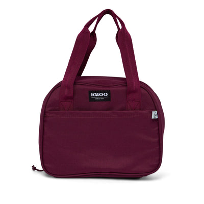 Igloo 12 Can Soft Side Lily Lunch Bag Cooler Carry Handles, Cherry (Open Box)