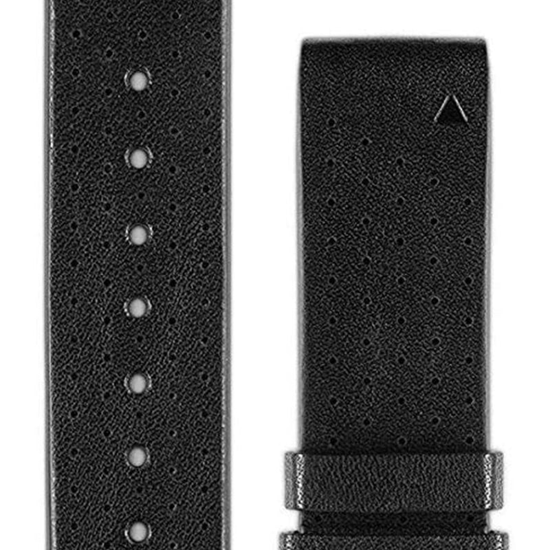Garmin 22mm Perforated Leather Quickfit Bracelet Watch Band, Black (Open Box)