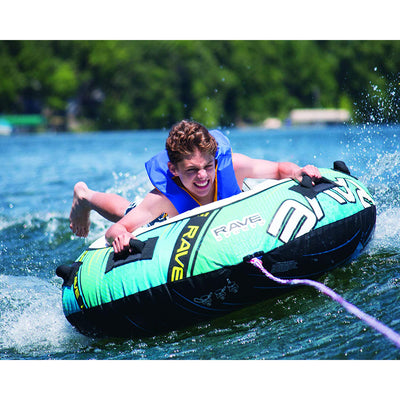 Blade 54 Inch 1 Rider Inflatable Boat Towable Water Ski Tube w/ 4 Handles, Blue